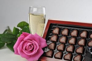 champagne and chocolate