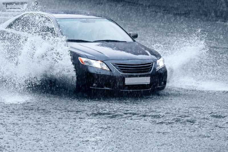 car in flood
